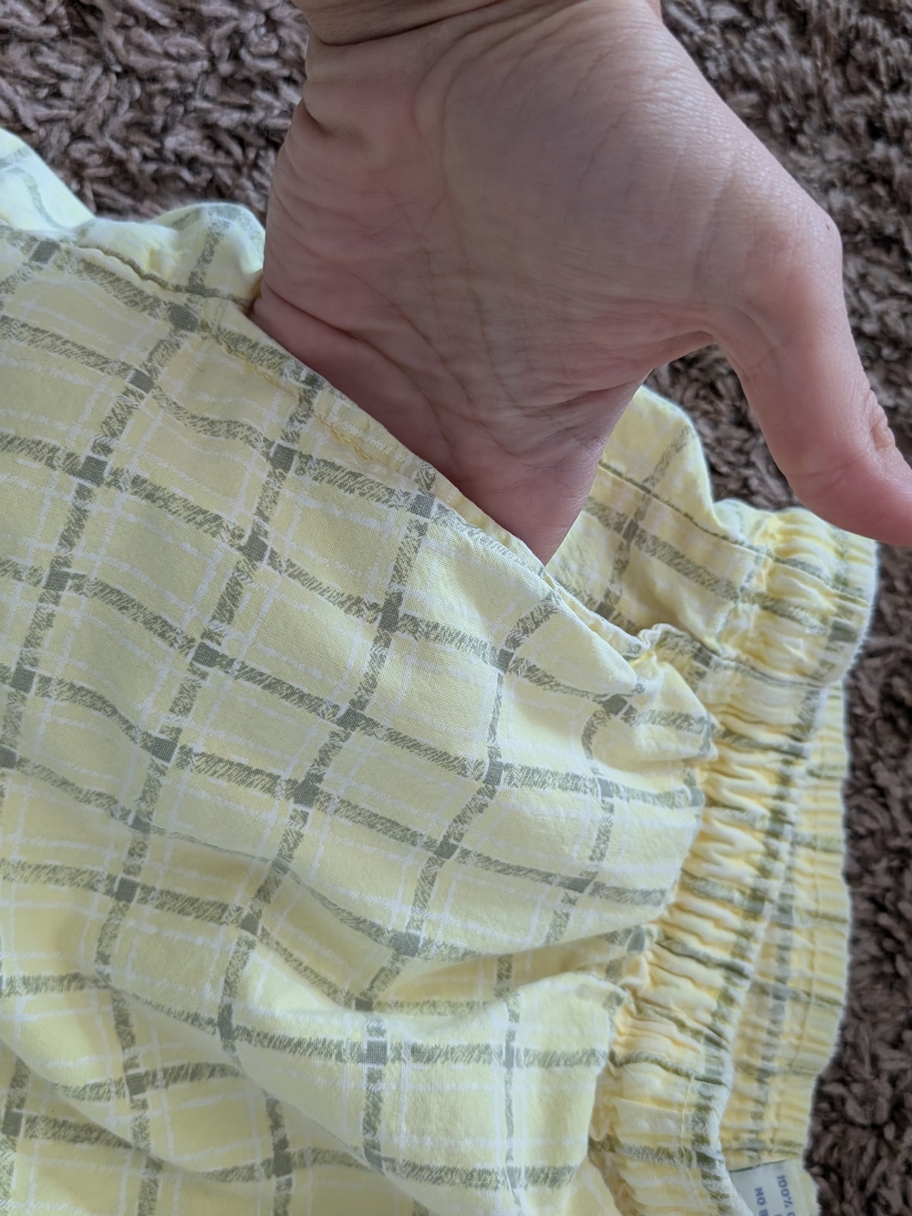 Vintage Light Yellow Plaid Shorts Size Medium - Picture 3 of 7